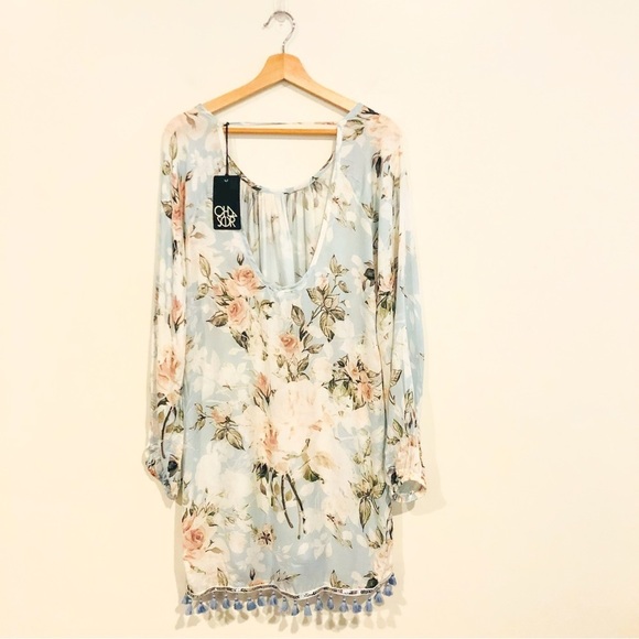 Chaser Tahitian Bloom Swim Cover Up Size Medium NWT - Picture 4 of 10